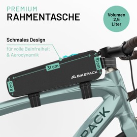 BIKEPACK Top Tube Bag Bicycle – Top Tube Bag – Bikepacking Bags – Gravel Bike Accessories – Bike Packing Top Tube Bag Gravel Bike – Bike Packing Accessories – Gravel Bike Bag: 100% Waterproof