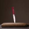 Hampton Forge Red Rorik 3.5" Paring Knife/Clear Blade Guard, 0.25