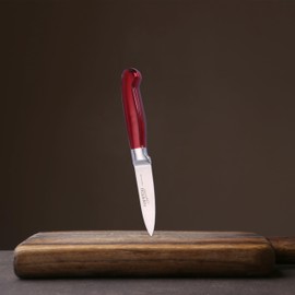 Hampton Forge Red Rorik 3.5" Paring Knife/Clear Blade Guard, 0.25 LB
