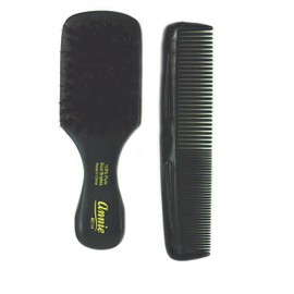 Annie Mini Pocket Combo Brush #2114 - Natural Boar Bristles, Hair Comb for Long and Short Hair