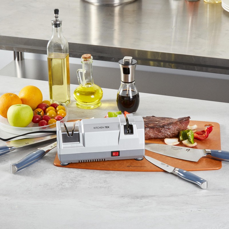 Restaurantware-Kitchen Tek 2-Stage Electric Knife Sharpener, 1 Straight-Edge Knife Sharpener