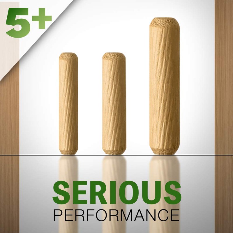 5Plus 21 Pcs Assorted Wooden Dowels – M6, M8, M10