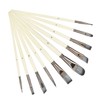 10pcs Nylon Hair Gouache Artist Paint Brush Portable Oil Painting