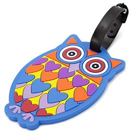 Miami CarryOn Novelty Collection Luggage ID Tags (2-Piece) (Owl)
