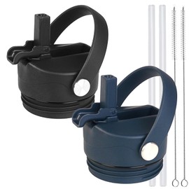 XACIOA Straw Lid Compatible with Yeti Rambler Water Bottle,Replacement Straw Cap Compatible with Yeti 12 18 26 36 64 oz with Flexible Handle,Water Bottle Lid with Straw Top Accessories