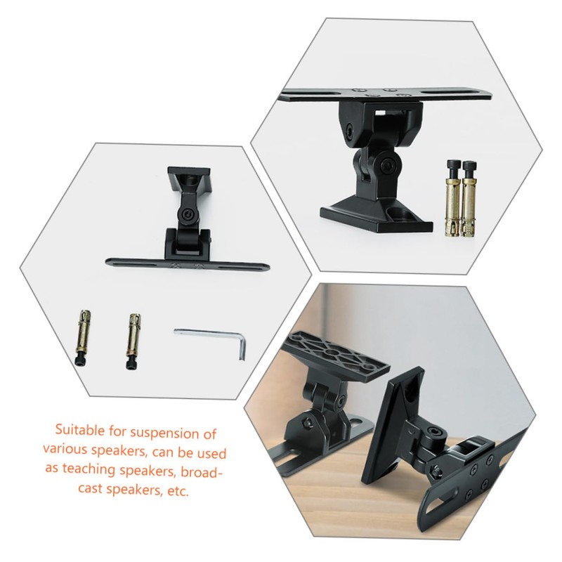 Tofficu Adjustable Speaker Wall Mount Durable Stand with Rotation Pitch