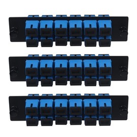 Xunsomten-3pcs 12 Fiber SC to SC UPC Singlemode Fiber Patch Panel with 12 SC/SC UPC Single Mode Fiber Coupler Adapter Connectors