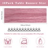 12 Pieces Dusty Rose Cheesecloth Table Runner 10FT Pink Runner