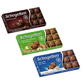 Schogetten German Assorted Chocolates, Variety Pack (Bundle of 3 chocolates)