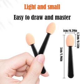 50Pcs Eyeshadow Applicator Brush Disposable Eyeshadow Brushes Sponge Eye Shadow Brush Pack Makeup Eyeshadow Sponge Applicators for Eyeliner Eye Makeup Arts Crafts Diy Nail Art Beauty Tool