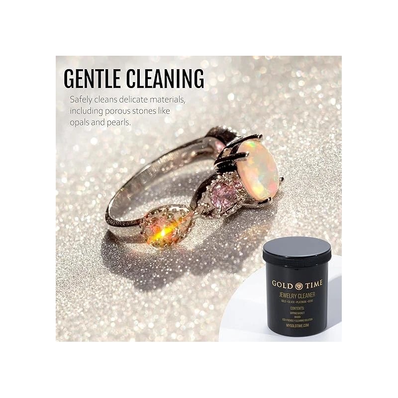 Gold Time Jewelry Cleaner Safe for Gold, Silver, Platinum &