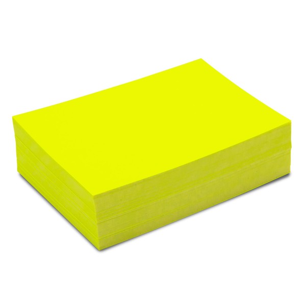 younikat 150 Labels in Neon Yellow, 10 x 7 cm,
