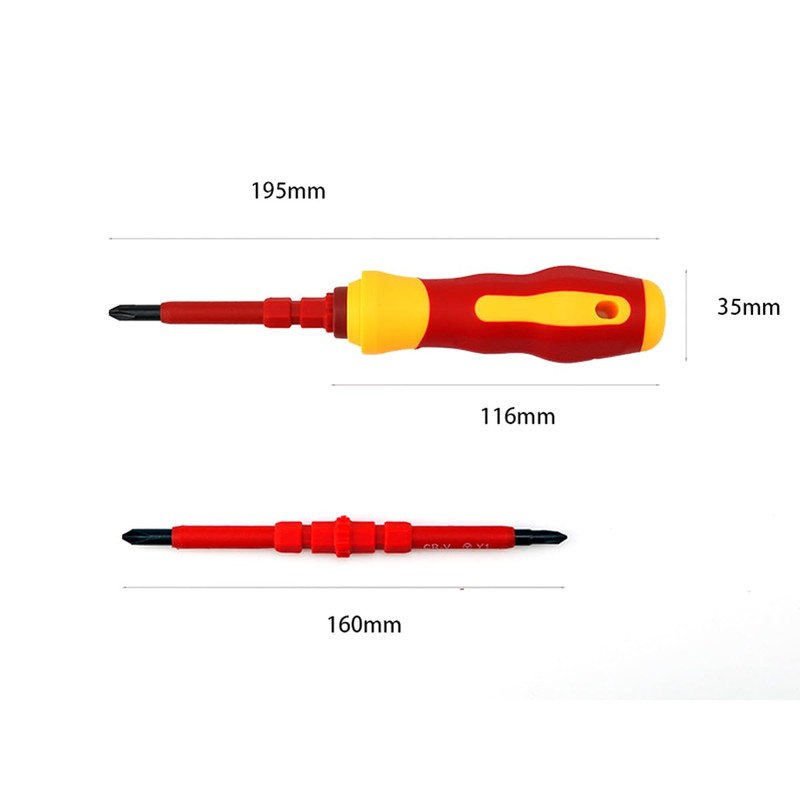 POFET Insulated Screwdriver Set 14 in 1 Multifunctional Compact Electrician