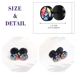 feilok Earrings for Men Stud Earrings Mens Earrings Hoop Earrings Stainless Steel Huggie Piercing for women star