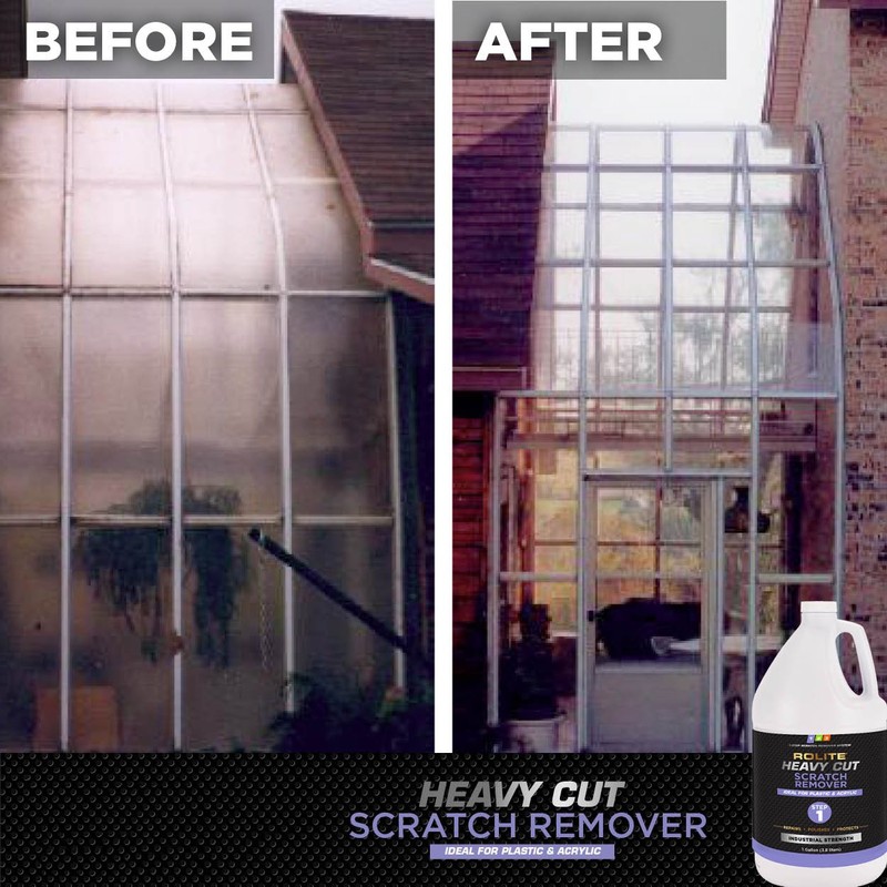 Rolite Heavy Cut Scratch Remover, 4 fl. oz., for Plastic