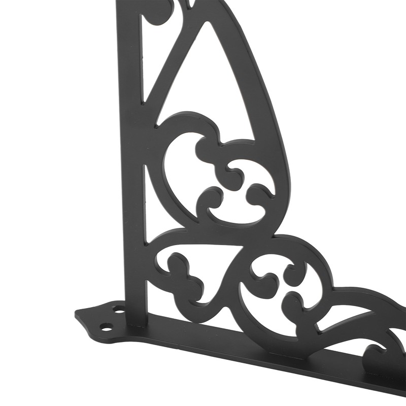 Outdoor Hanging Bracket Black Iron Multifunctional Decorative Plant Hanger for