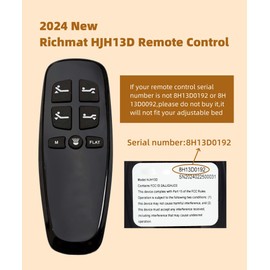 2024 New Adjustable Bed Richmat HJH13D Remote Control Replacement,Fits for Milemont Adjustable Bed