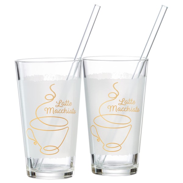 Ritzenhoff & Breker Latte Macchiato Glasses Set of 4 Coffee, Clear