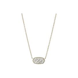 Kendra Scott Elisa Pendant Necklace Gold/Rhodium/Filigree Mix One Size
