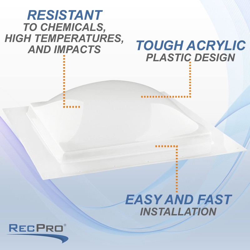 RecPro RV Skylight Outer Dome | 14" x 14" Universal