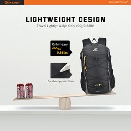 SKYSPER ISHELL 30 Faltbarer Rucksack 30L Ultra-leicht Tagesrucksack Verstaubar Daypack Wasserfest Wanderrucksack Reiserucksack für Camping Outdoor Wandern Reisen
