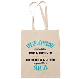 Planetee Tote Bag A Logopedic Wonderful Beige Cotton Bag Reusable Gift Girlfriend Work Colleague Retirement Beige, beige