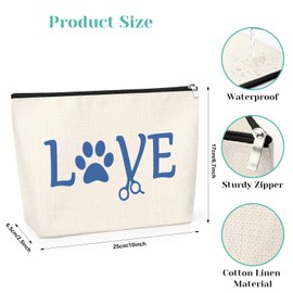Cat Groomer Gifts Cosmetic Bag Pet Groomer Print Travel Bag Cat Mom Mothers Day Gifts Best Groomer Gifts Thank You Gifts Thanksgiving Day Christmas Birthday Presents Travel Zipper Makeup Bag