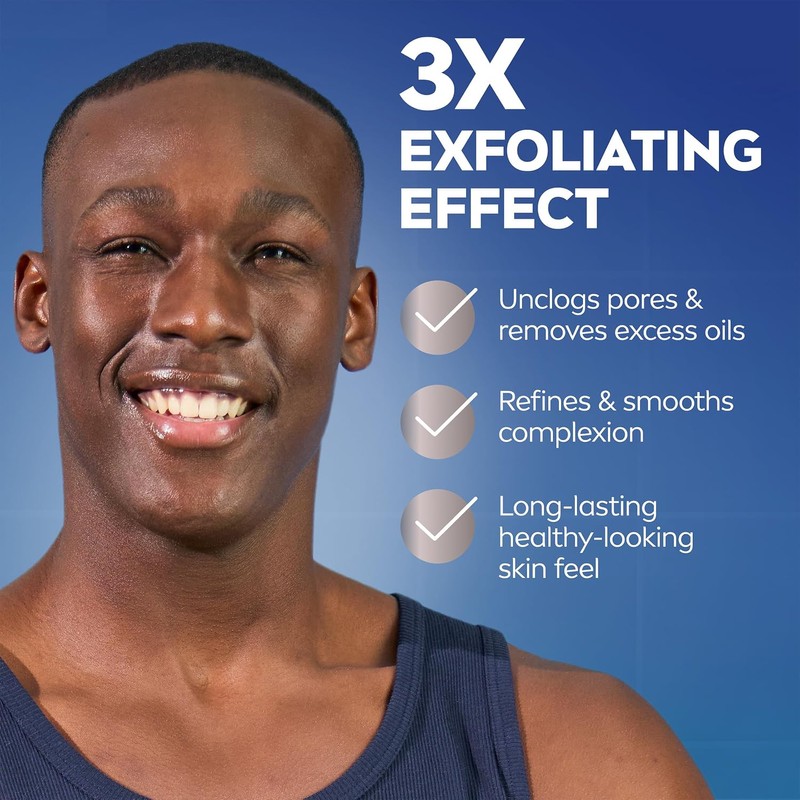 NIVEA Men Deep Cleaning Face Scrub 4.4 Ounce (Pack of