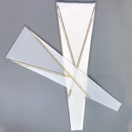 ZAYOIZY 50pcs Flower Bouquet Packaging Bags Single Rose Wrapping Sleeves Clear Cellophane Bags Plastic Bouquet Wrappers for Valentine' s Day Present, White