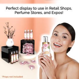 4 Pack 10 Inch Glossy Black Box Acrylic Display with One Open Side Versatile Square Plexiglass One Piece Retail POP Display Product Riser or Merchandise Storage Bin by Marketing Holders