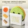 Cisily Kitchen Soap Dispenser Set Comes with Ceramics Sponge Holder,