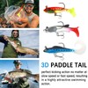 15PCS Lifelike Paddle Tail Swimbaits with Jig Heads, Pre-Rigged Soft