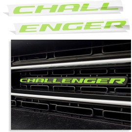 Reflective Concepts Challenger Grille Emblem Overlay Decal - 2015-2023 Challenger (Sublime Green)