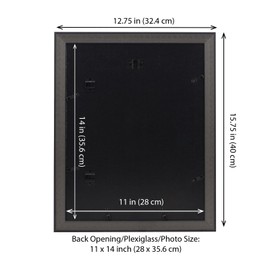 Eitida 11x14 in Wood Classic Gallery Picture Frame, Ornate Beaded Inner, Matted for 8x10 Photo, Vertical or Horizontal Display, Glass Cover, Antique Champagne Brass