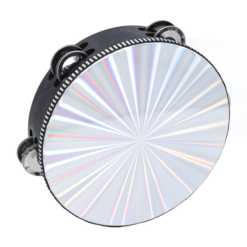 Radiant Tambourine Reflective Clear Crisp Sound Double Row Bell Drum