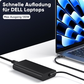 130W USB C Netzteil für Dell Laptop Ladekabel für Dell XPS 15 2in1 9575 9500 XPS 17 9700 Precision 5530 2in1 5550 5750 3550 3551 3560 Latitude 7410 7310 7210 9410 9510 5420 5520 5510 Type c Ladegerät