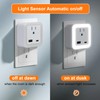JackonLux Night Lights Plug Into Wall 2 Pack Rechargeable Battery