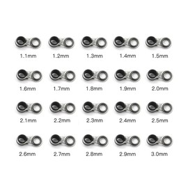 YFFSFDC Rod Guide, Fishing Rod Guide, Stainless Steel, Set of 20, 0.04 - 0.1 inches (1.1 - 3.0 mm), Repair, Replacement, Repair Kit (C)