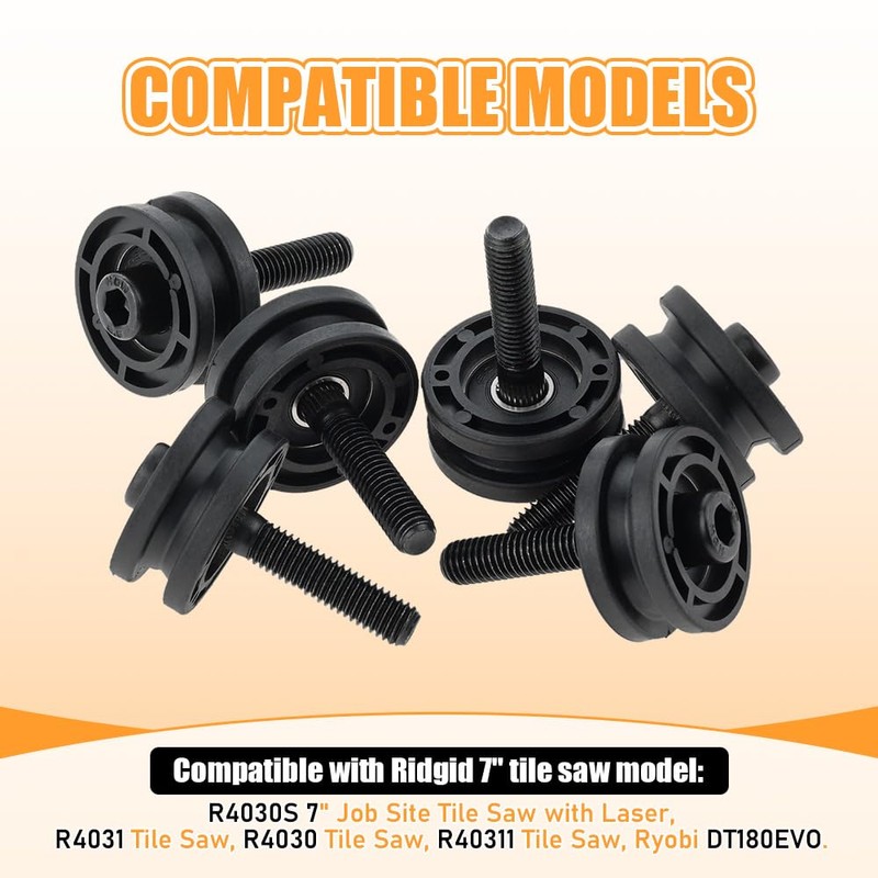 6PCS 305784005 305784001 Tile Saw Roller Assembly Compatible with Ryobi