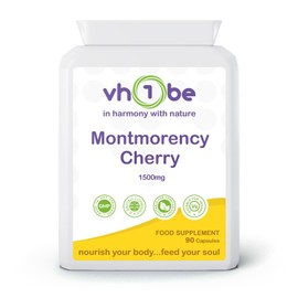 Montmorency Cherry Extract 3000mg Per Serving - 90 Vegan Capsules – UK Made Freeze Dried Sour Cherry Supplement