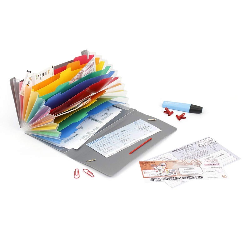 Viquel - Accordion File 10 Compartments - Cheque Format 26