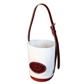 Classic Canvas & Leather Horse or Mule Feedbag, Handmade in Montana USA Leather, Adjustable Strap, Solid Leather Bottom with Leather Side Ventilation