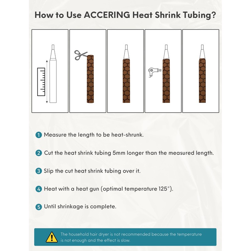 Accering Honeycomb Pattern Heat Shrink Tubing Absorb Sweat for Fishing