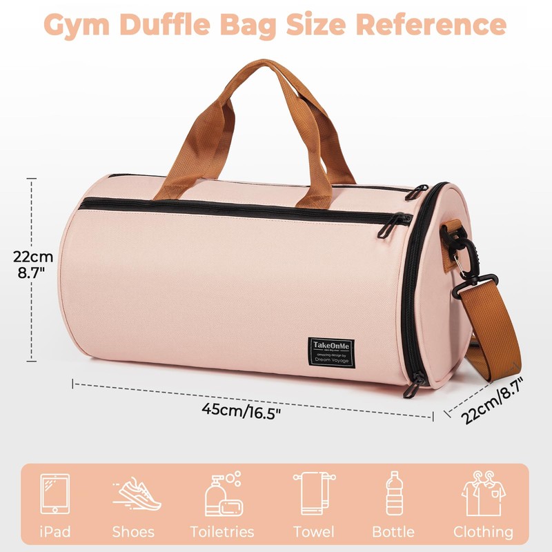 Gym Duffle Bag for Woman Men: 20L Small Carry-on Travel