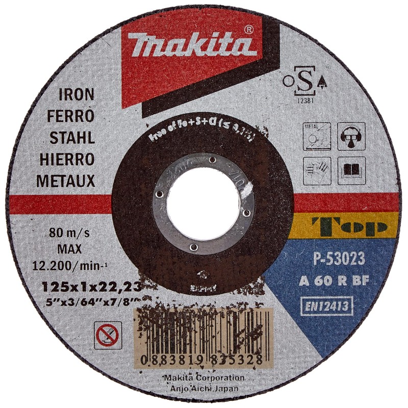Makita 125X1 MM Steel Cutting Disc 1 Pack – 53023