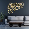 32 Pieces Removable Circle Wall Mirror Sticker Round Decal Acrylic