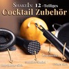 SHAKEIN Cocktail Set 12 Pieces Elegant Cocktail Shaker Set in