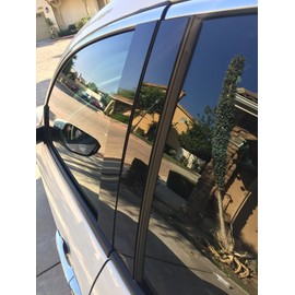 707 Motoring Fits 2006-2011 Honda Civic 4DR Piano Glossy Black Pillar Posts Trim 6PCS