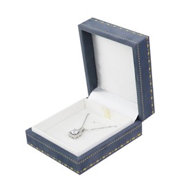 AdiStylinno Jewelry Box, Soft Velvet Necklace Storage Case, Classic Pendant Jewellery Display Box for Jewelry Packaging Engagement Wedding Birthday and Anniversary (Blue)