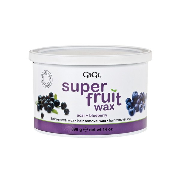 Gigi Super Fruit Wax, Acai Plus Blueberry, 14 Ounce